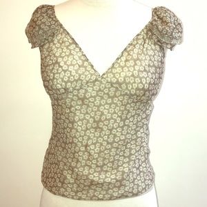 Max Studio Silk Flutter Sleeve Tank